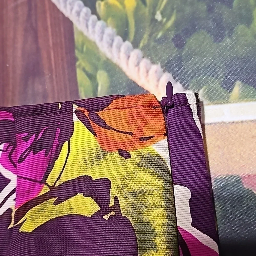 Trina Turk Purple Floral Skirt Size‎ 4 - Picture 6 of 7